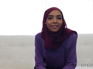 teeny-weeny muslim teenage gets a obese felonious load of shit